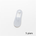 Lot de 5 chaussettes invisibles respirantes en soie glacée
