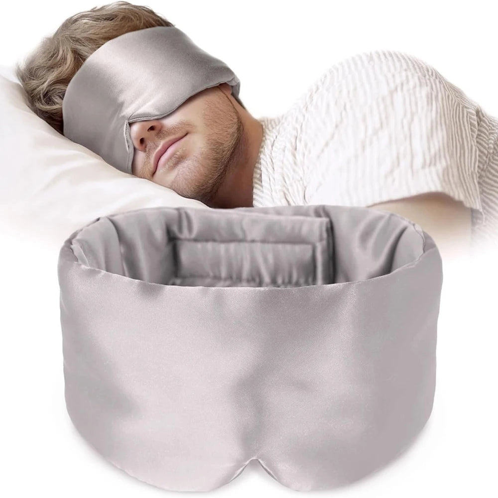 Bandeau de Sommeil XL en Soie de Mûrier Réglable