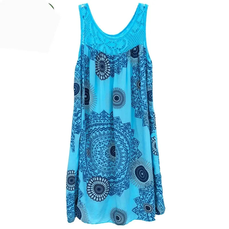 Robe d'Été à Motif Mandala - Spéciale Grandes Tailles