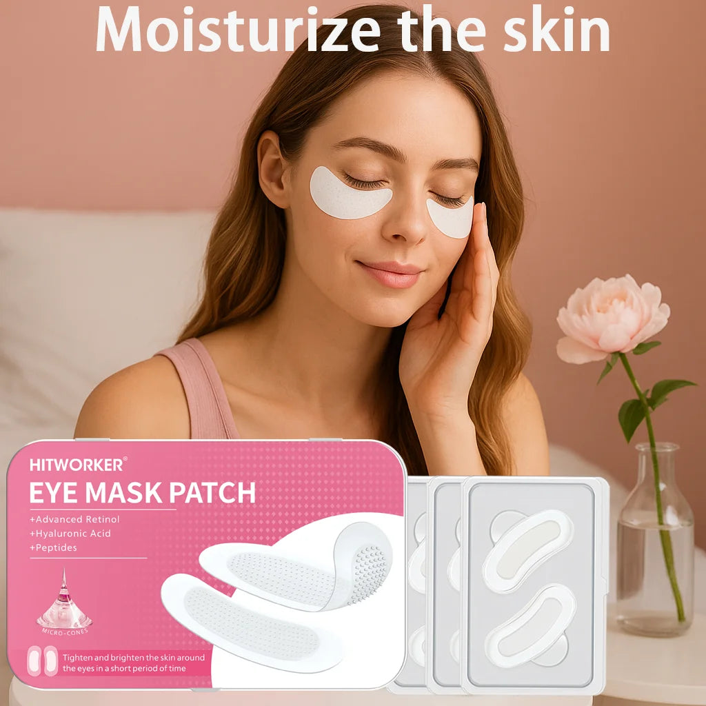 Lot de 4 Patchs pour Yeux Microneedling Réutilisables