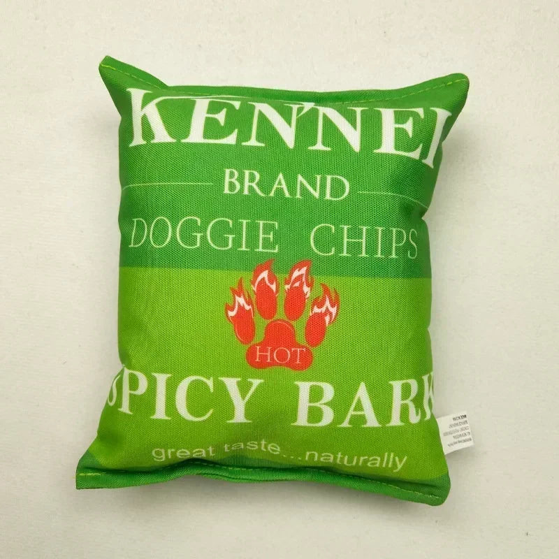 Jouet pour Chien Sac de Chips en Peluche – Couineur & Interactif – À Mâcher pour Chiots et Chiens