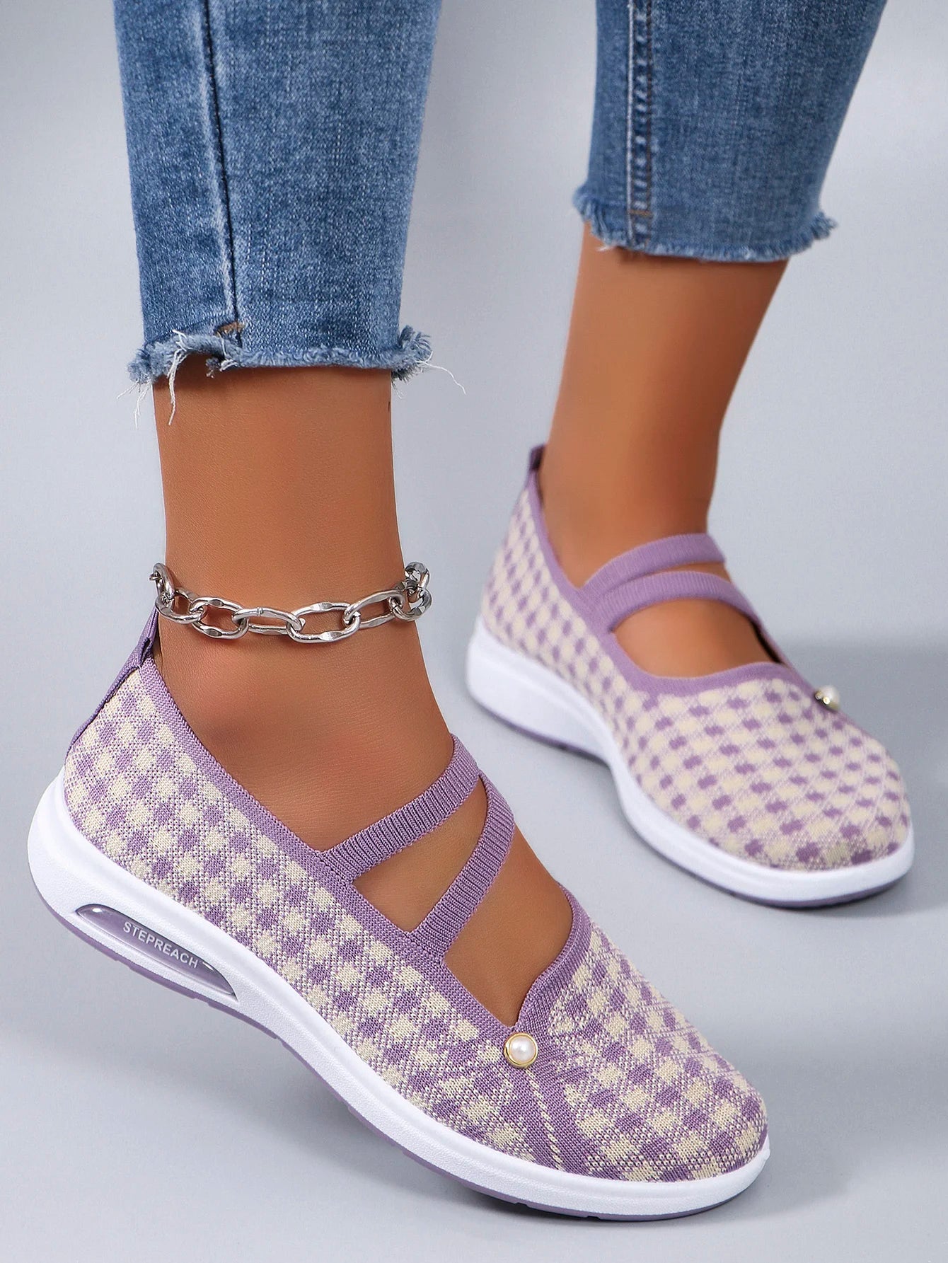 Chaussures Plates Confort Maille Respirante Élégante