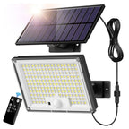 Lampe Solaire d'Extérieur 172LED - Étanche avec Détecteur de Mouvement et telecommande