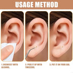 Lot de 100 Patchs Adhésifs d'Acupuncture pour Oreilles - Multiples Bienfaits