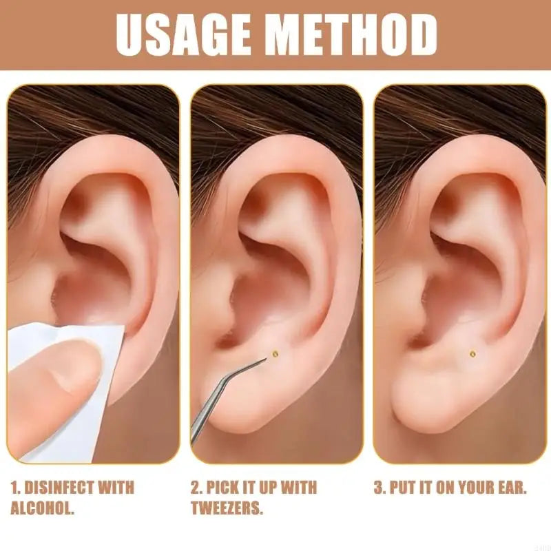 Lot de 100 Patchs Adhésifs d'Acupuncture pour Oreilles - Multiples Bienfaits