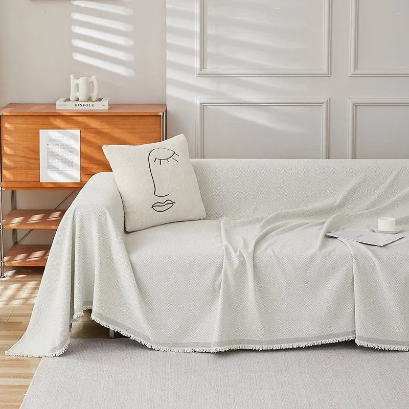 Jeté de canapé en Chenille -Style Retro français