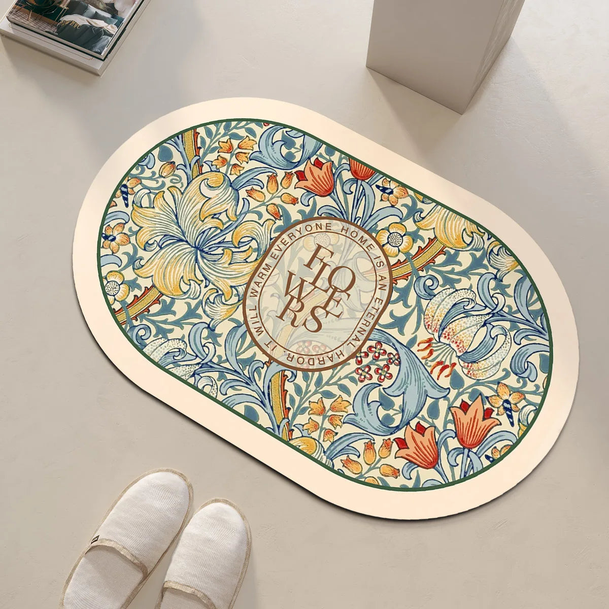 Alfombrilla de Baño Antideslizante de Secado Ultrarrápido - Elegante Diseño Floral