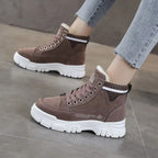 Bottines à lacet en daim Femme - Intérieur fourrure