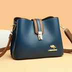 Marianne - Sac bandoulière bicolore en cuir véritable