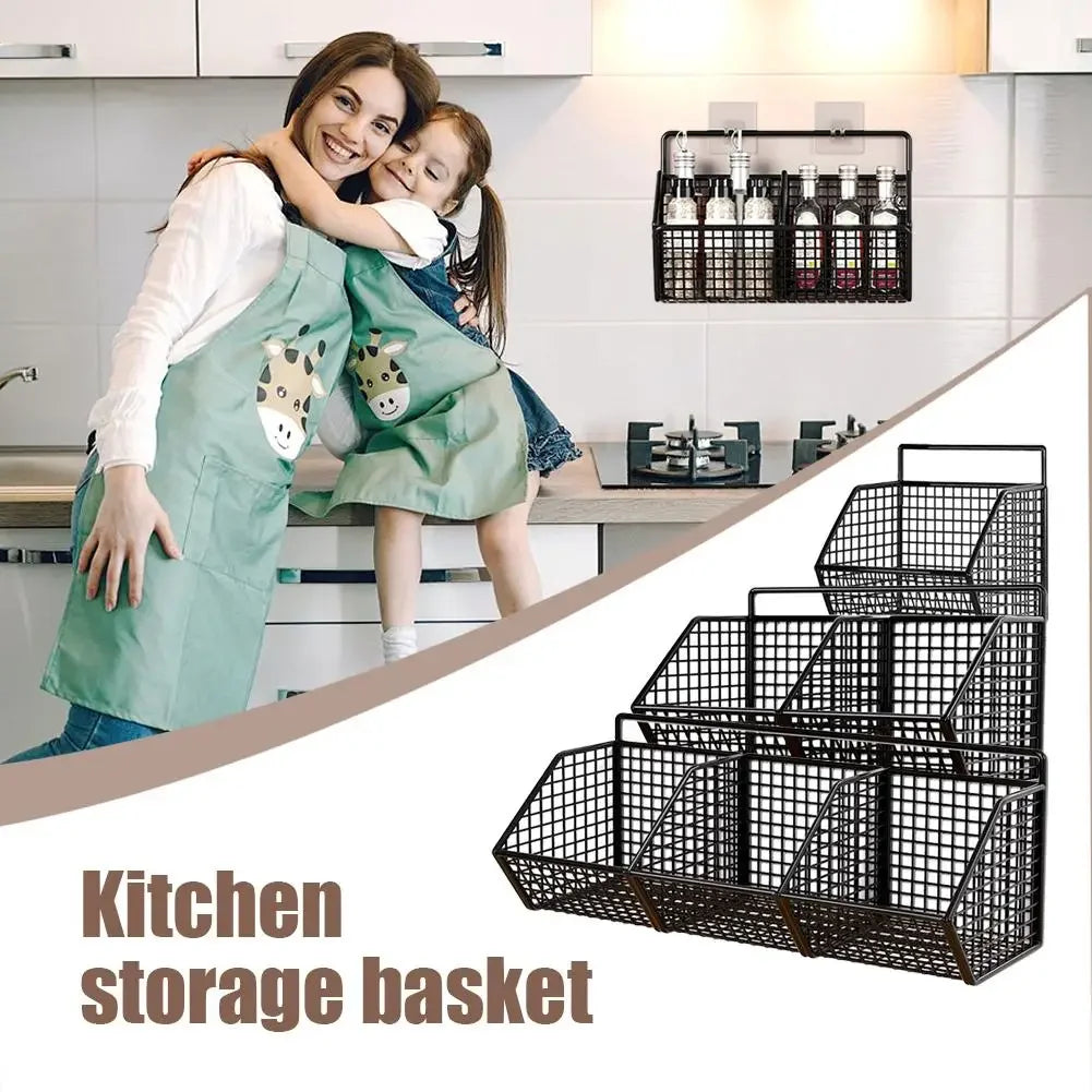 Panier à Suspendre de Rangement de Cuisine en Métal