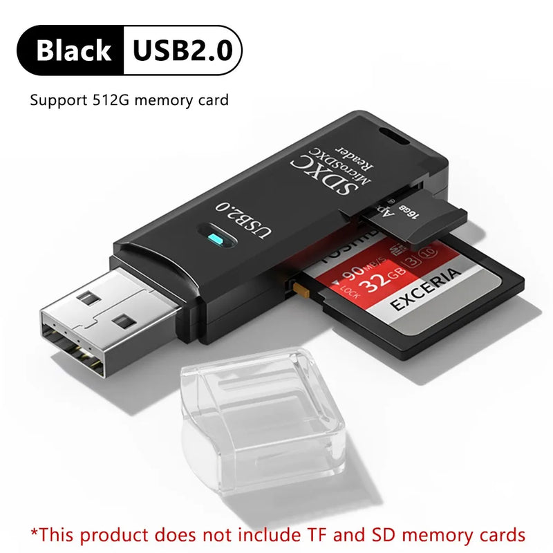 2x Mini Lecteur Carte Mémoire USB 3.0 SD Micro SD TF OTG - Haute Vitesse et Compatibilité