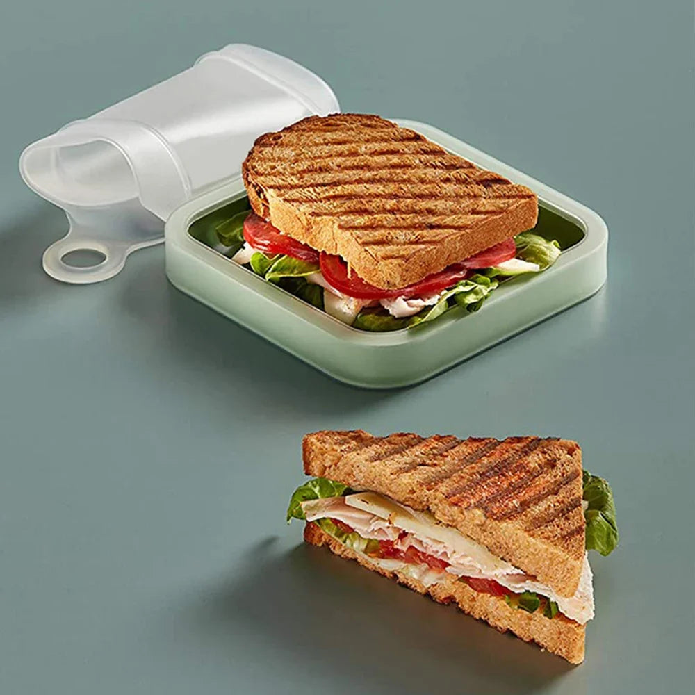 Boîte à Bento Sandwich avec Couvercle en Silicone