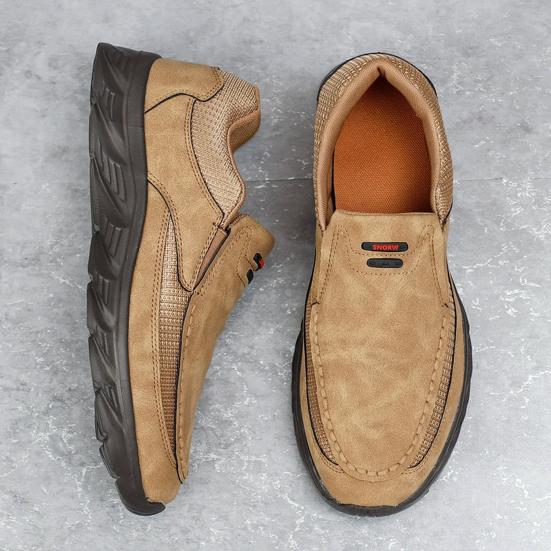 Chaussures Slip-on en Cuir PU et Maille - Homme