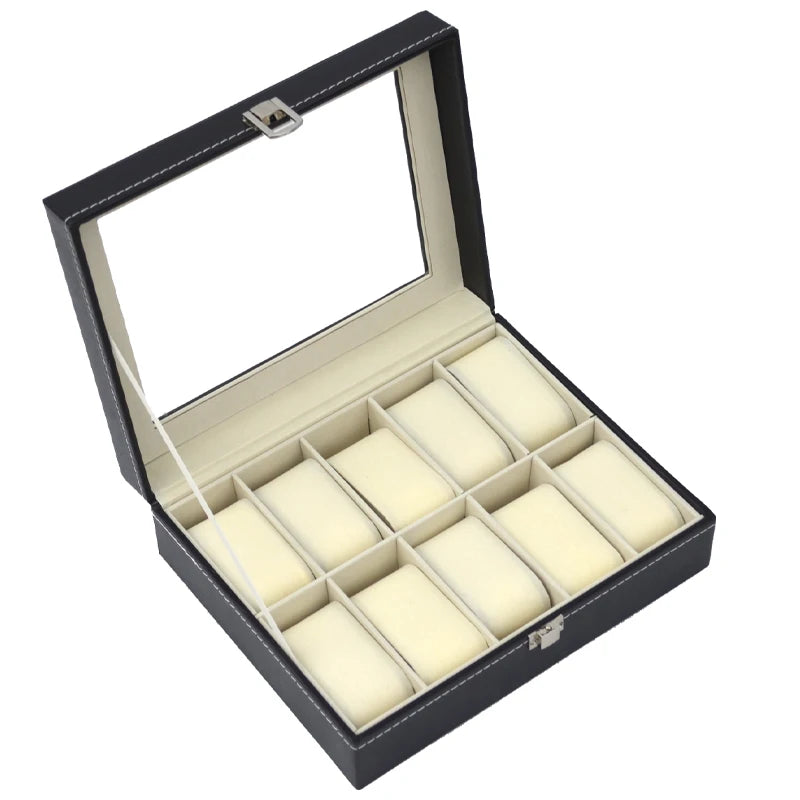 Boîte de rangement pour montres en Cuir PU