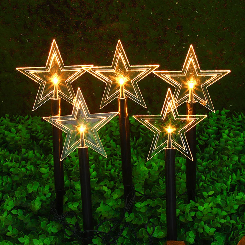 Lot de 5 éclairages de Noël Solaires lumière chaude
