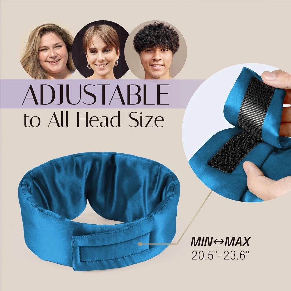 Bandeau de Sommeil XL en Soie de Mûrier Réglable