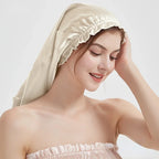 Bonnet de Nuit en Soie de Mûrier pour Cheveux Longs