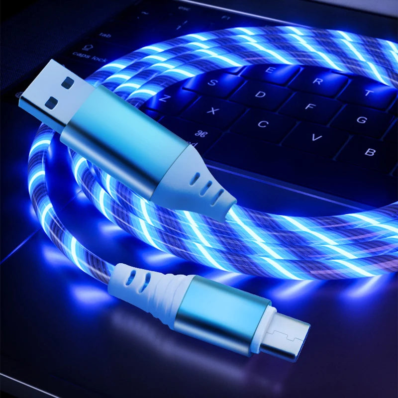 Câble LED 5A Ultra Rapide Type-C et Micro USB