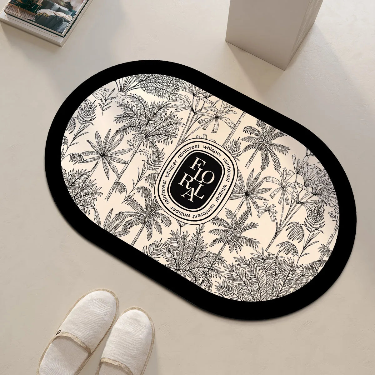 Alfombrilla de Baño Antideslizante de Secado Ultrarrápido - Elegante Diseño Floral