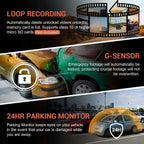 Caméra de Voiture Avant & Intérieur – Full HD + Carte SD 64GB
