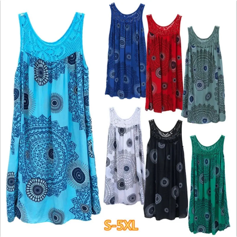 Robe d'Été à Motif Mandala - Spéciale Grandes Tailles