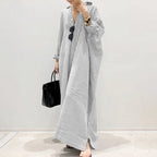 Robe Chemise à Rayures Oversize Chic – Confort & Élégance au Quotidien