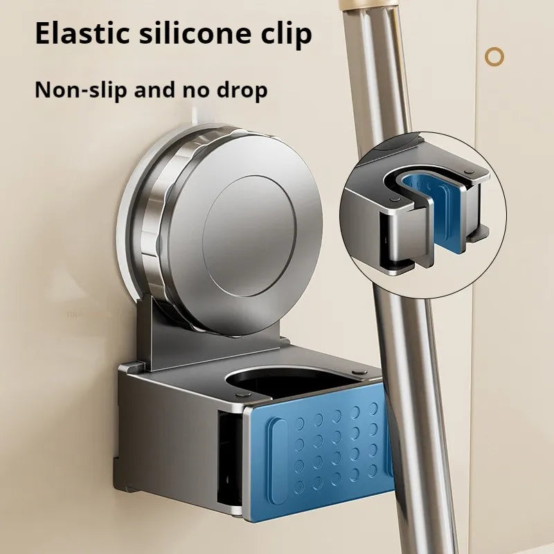 2x Support Balai & Vadrouille Mural – Fixation Ventouse