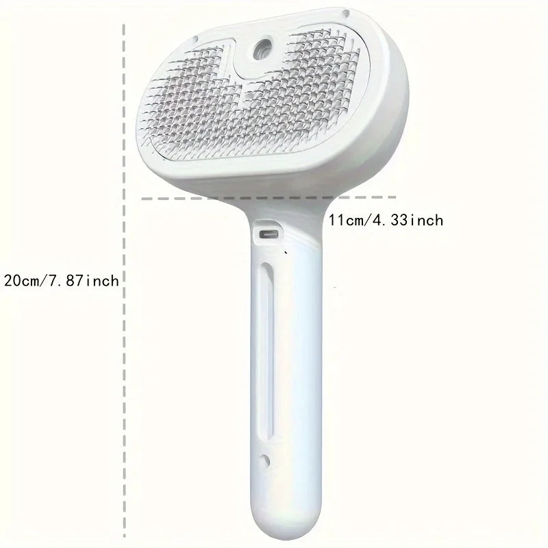 Brosse Anti-Poils Rechargeable pour Chien & Chat - Spray Intégré