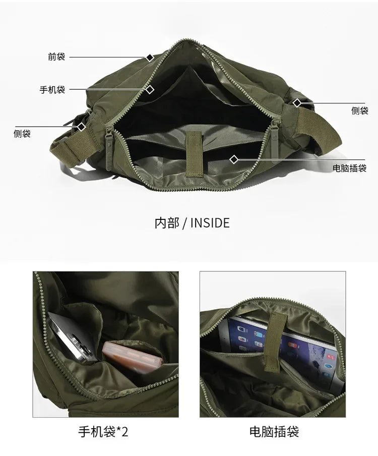 Sac Fourre-Tout Femme en Nylon – Design Multipoches Pratique et Élégant