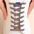 Lacets de chaussures élastiques sans laçage à paillettes