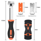 Ensemble de grattoir manuel avec 20 Lames OFFERTES - 10x acier et 10x plastique