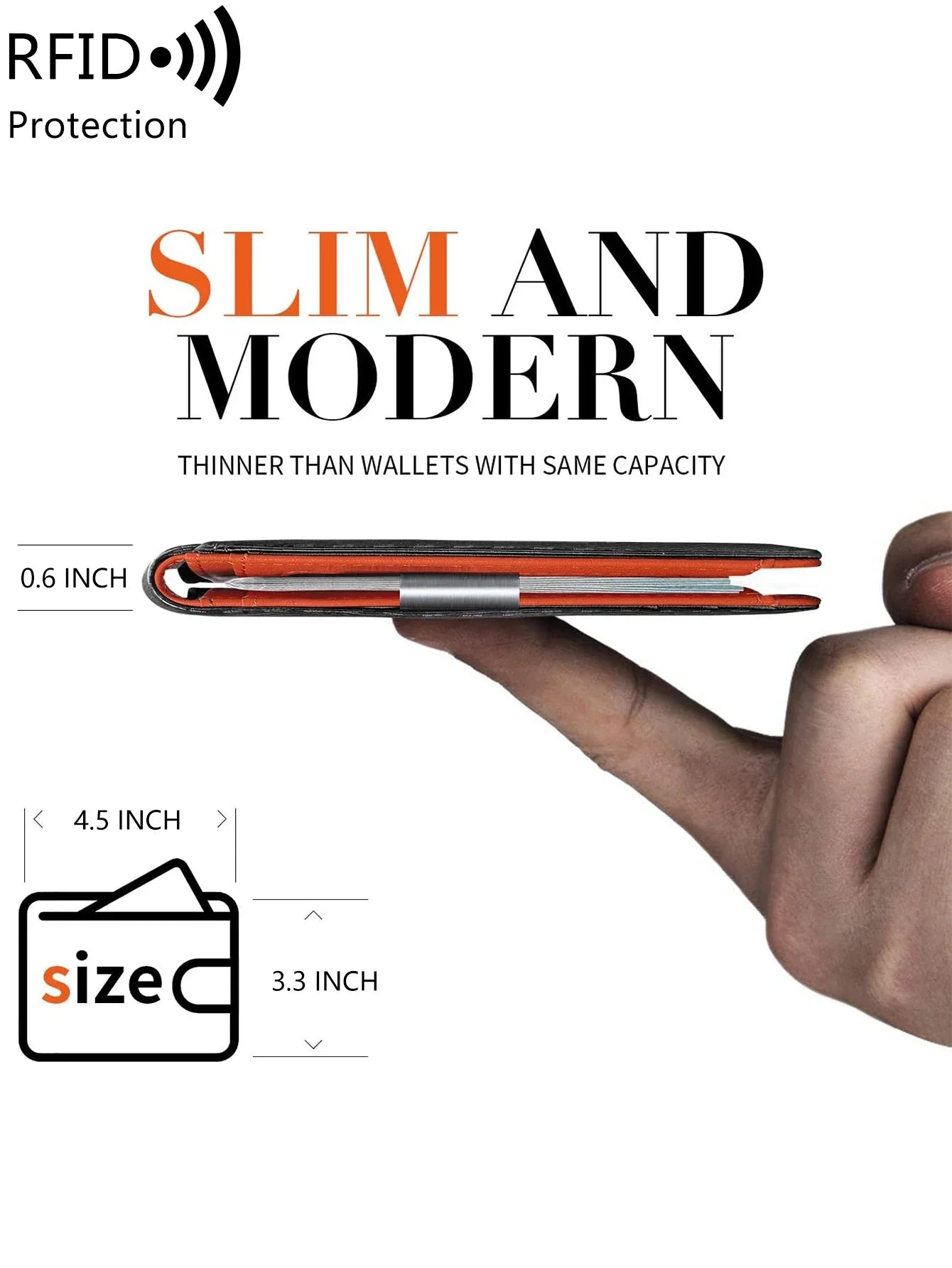 Portefeuille anti-vol RFID minimaliste Homme - 12 Cartes