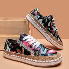 Zapatillas originales y alegres con estampados y corcho