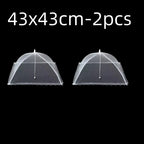 2x Cloche Alimentaire Pliable Anti-Insectes + 1 OFFERTE