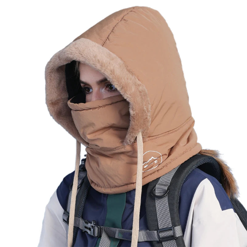 Cagoule Polaire Thermique Froid eXtrême - Cache-cou intégré