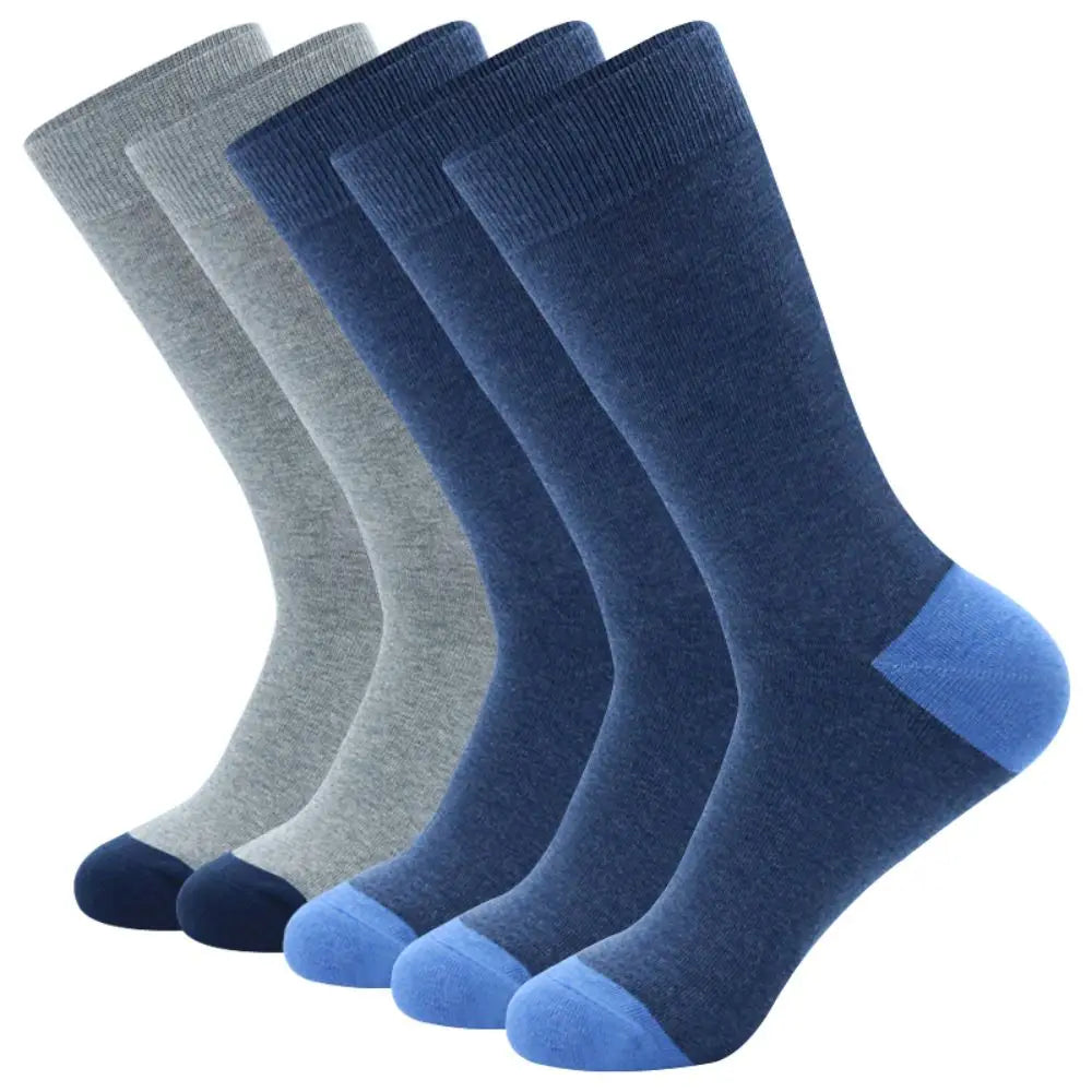 Lot de 5 Paires de Chausettes en Coton à Motifs Fantaisie - Homme