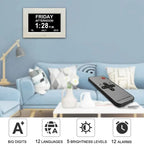 Calendrier horloge numérique multifonctions avec télécommande