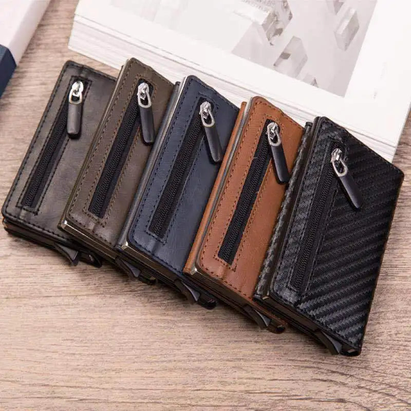Mini porte-monnaie Cuir PU Anti-RFDI - Pop-UP automatique pour cartes