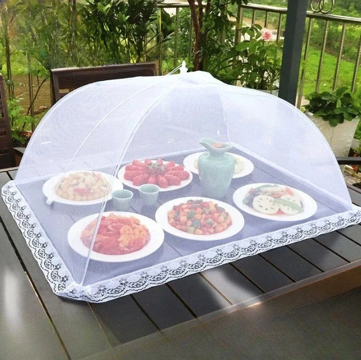 2x Cloche Alimentaire Pliable Anti-Insectes + 1 OFFERTE