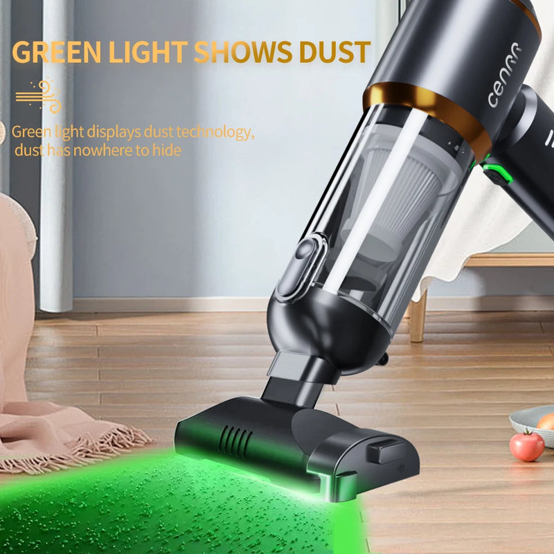 Aspirateur à Main Sans Fil avec Lumière Anti-Poussière - 4 Filtres + Pochette OFFERTS