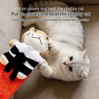 Gant Marionette de Jeu Interactif pour Chat avec Peluche de Protection – Jouet Anti-Morsures & Anti-Griffures
