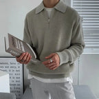 Pull Zip à Revers en Tricot pour Homme