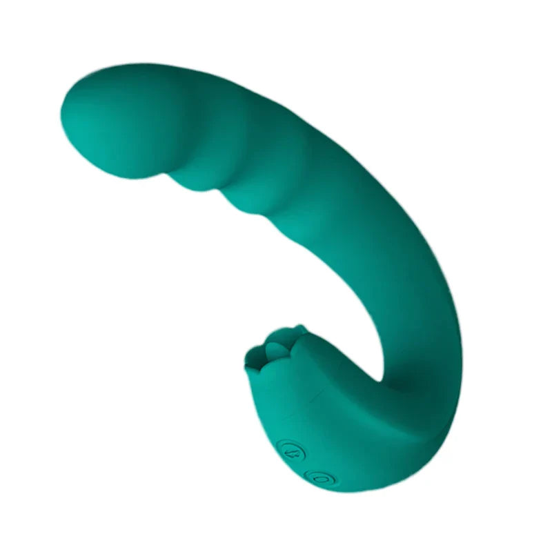 TONGUY - Vibrador de Punto G con cabeza giratoria y lengua vibrante