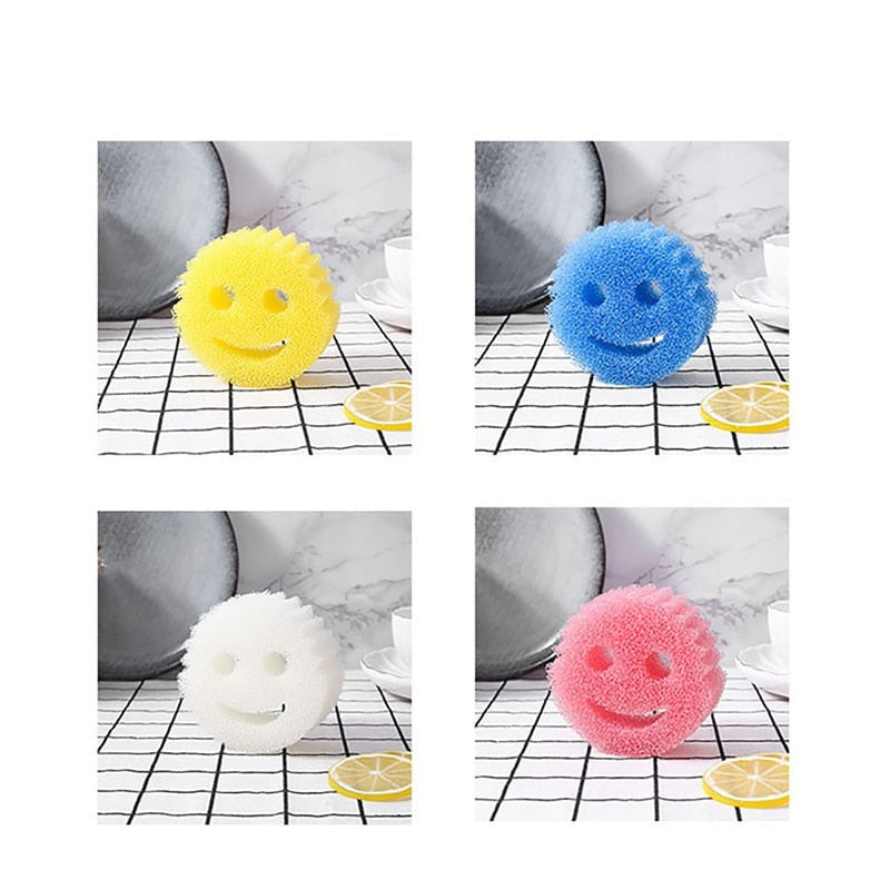 Lot de 4 Éponges magique SMILEY  à vaisselle