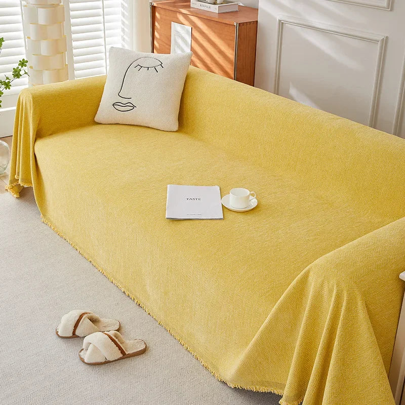 Jeté de canapé en Chenille -Style Retro français
