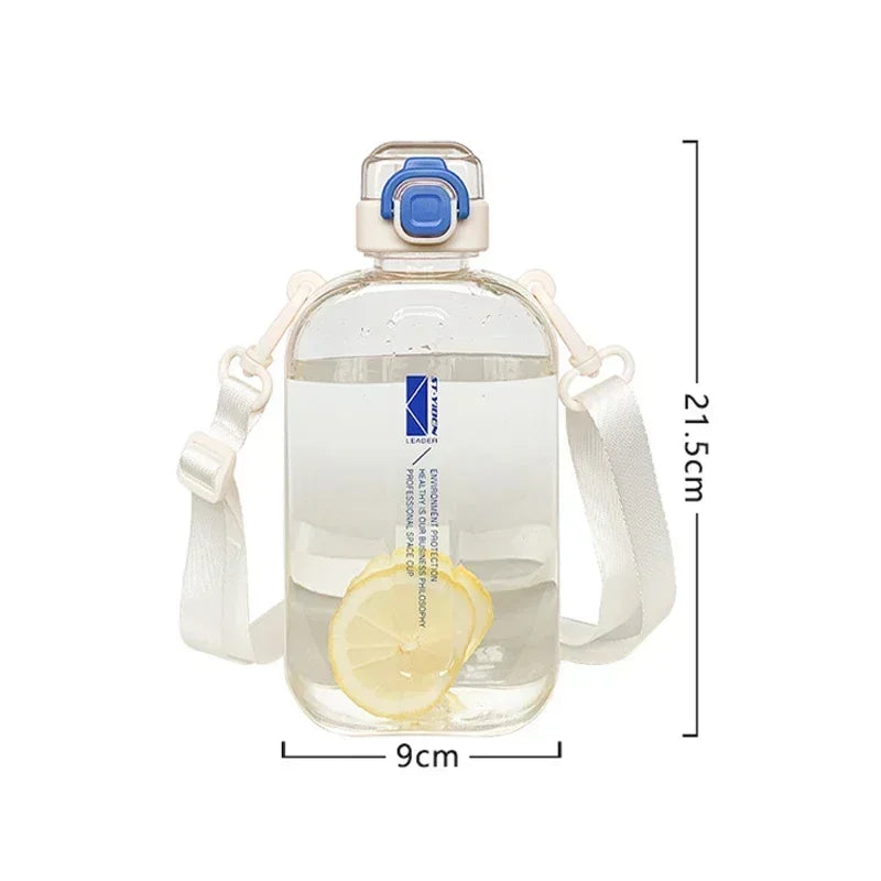Gourde Plate de Voyage Élégante avec Sangle - 600ml