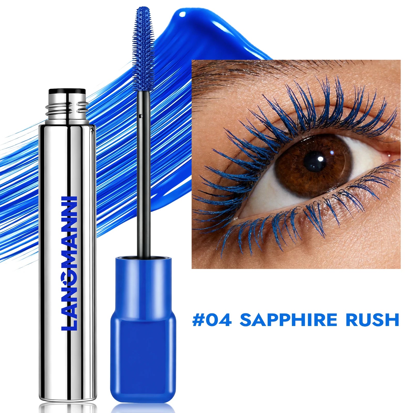Waterproof Colored Mascara 8 Colors – Volumizing, Curling, and Long-Lasting