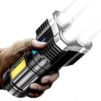 Lampe torche 4 LED ULTRA puissantes COB