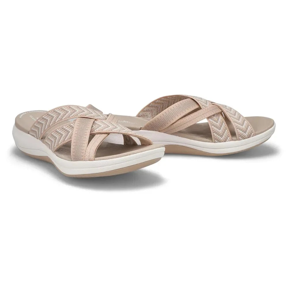 Sandales Mules Femme à Brides Croisées – Semelle Confort Nuage pour Plage et Été