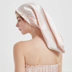 Bonnet de Nuit en Soie de Mûrier pour Cheveux Longs